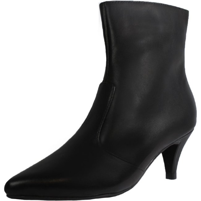 Bota Salto Baixo Fino Fino Luiza Sobreira Preta Mod. 2075