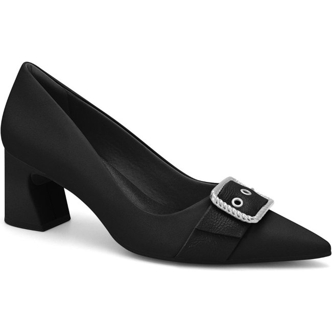 Scarpin Feminino Salto Geométrico Preto Ramarim 2516101-3