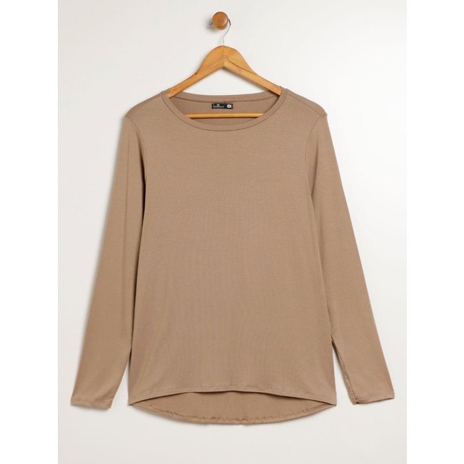 Blusa Manga Longa Autentique Plus Size Feminina MARROM