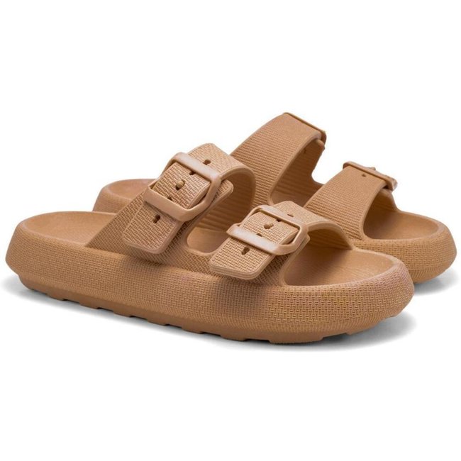 Chinelo Nuvem Birke Lavini Ortopédico Com Fivela Ajustavel Caramelo