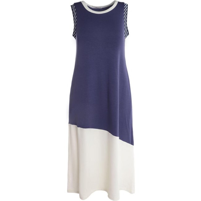 Vestido Moletinho Autentique Feminino AZUL/AZUL/OFF WHITE