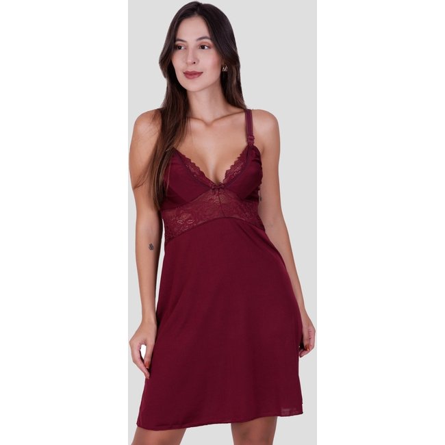 Camisola Amamentação MdMix Maternidade Pós Parto Vinho