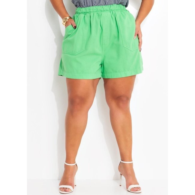 Short Em Sarja Verde Marguerite