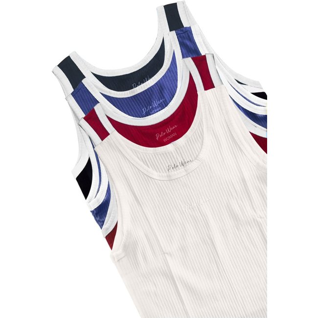 Kit 4 Regatas Femininas Ribana Polo Wear Sortido