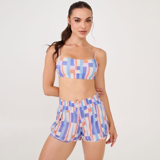 Short Transpassado Estampa Harmony Poliamida Soft Donna Carioca