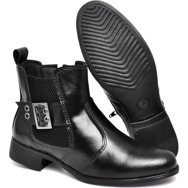 Bota Feminina Cano Médio Casual Polo Blu Detalhes em Fivela Preta em Sintético do 33 ao 40