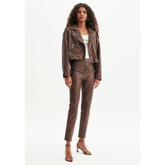 Calça De Couro Skinny Lança Perfume
