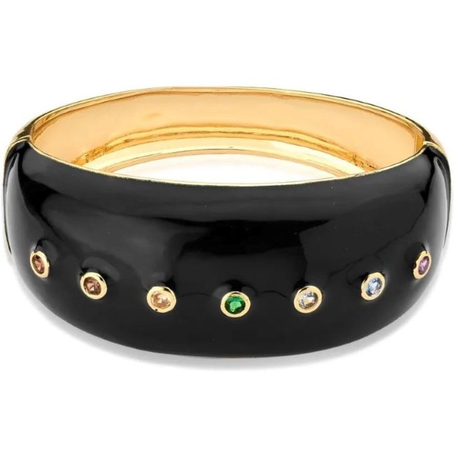 Infantil - Bracelete Esmaltado com Zircônias Semijoia Banhado a Ouro 18K Ania Store