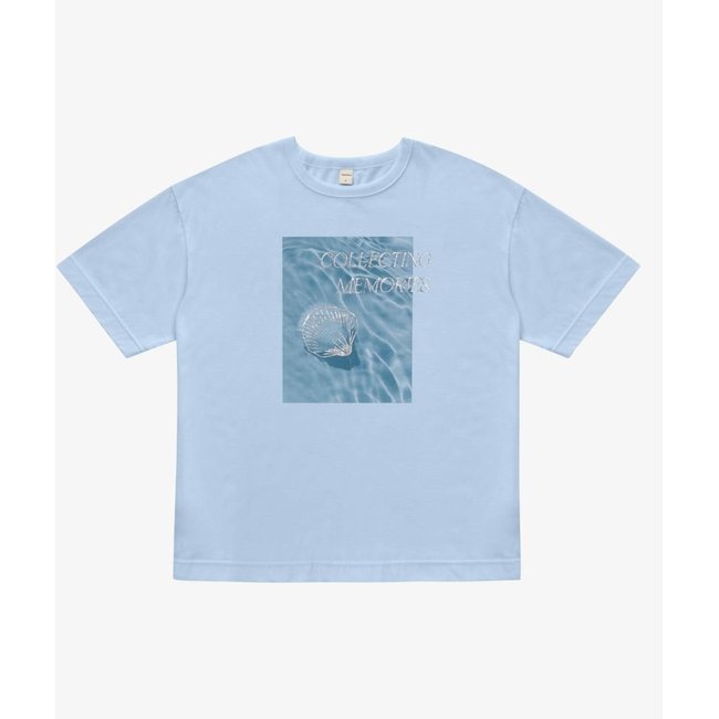 T- shirt Overzised Meia Malha Feminina Rovitex Azul