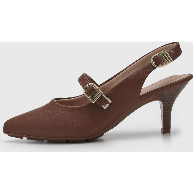 Scarpin Feminino Modare Salto Médio Fino Marrom