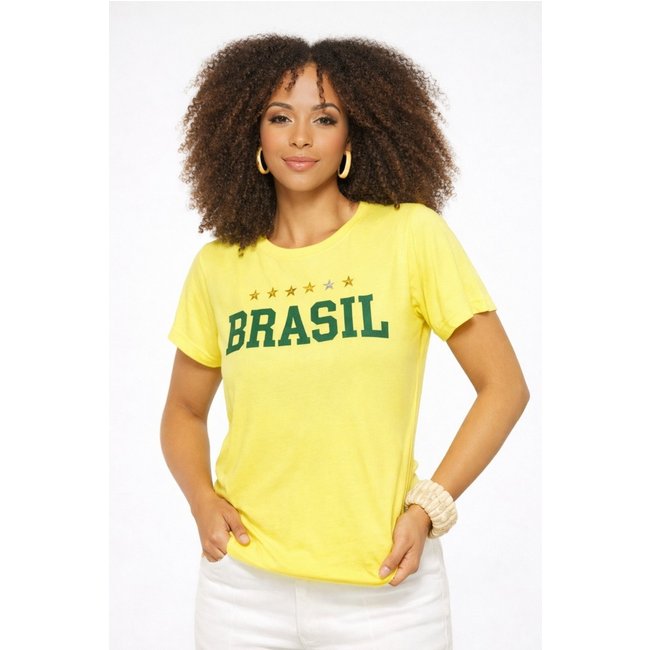 T-shirt D Bell Outlet Fashion Brasil Amarelo