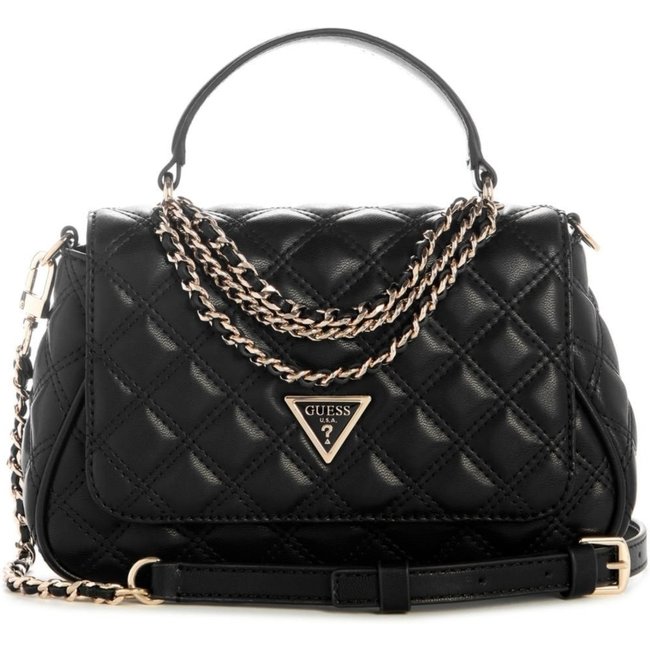 Bolsa Guess Giully Ii Top Handle Flap Preto