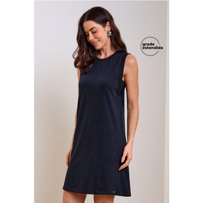 Vestido Feminino Malhão Peletizado Marialícia Preto