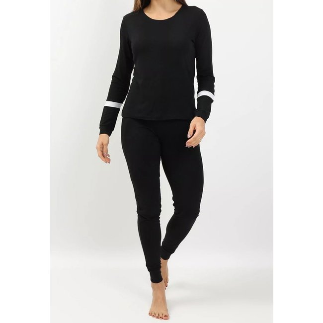 Pijama Maria Paes Preto e Branco