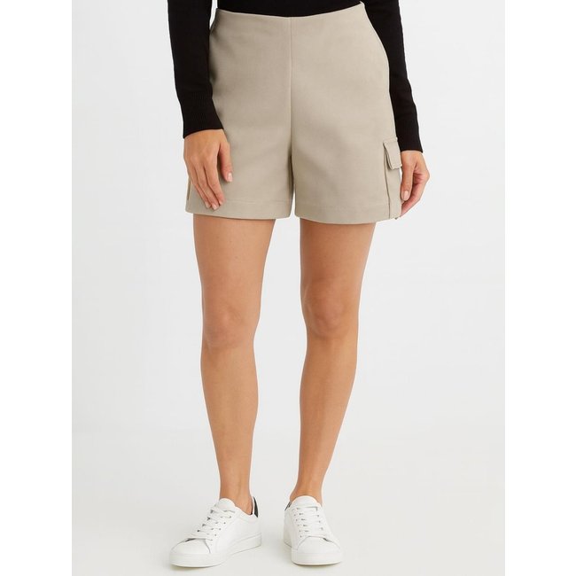 Short Bolso Cargo Autentique Feminino BEGE