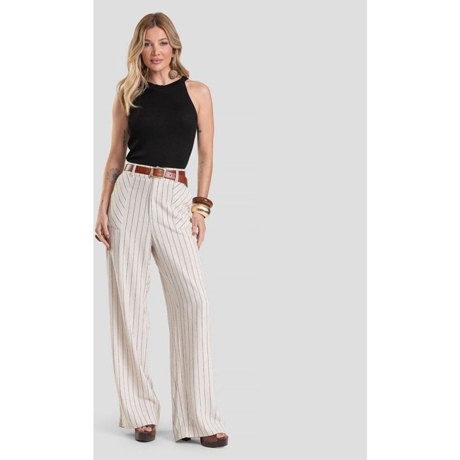 Calça Pantalona Feminina Dianna Bege