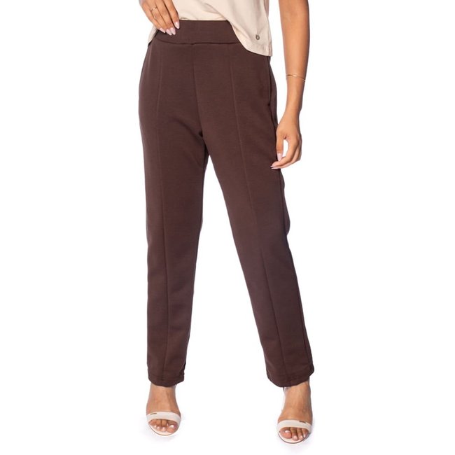 Calça Feminina Pellini Reta Cintura Alta Café