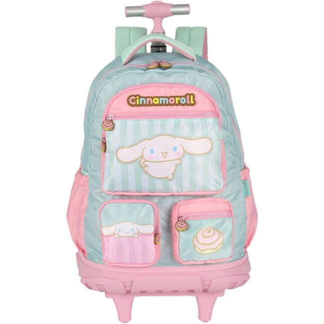 Infantil - Mochila de Rodinhas Média Náilon de Costas My Melody Cinnamoroll Verde