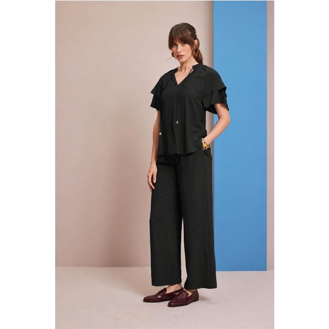 Calça Alfaiataria Fluida Carlota Costa Preto