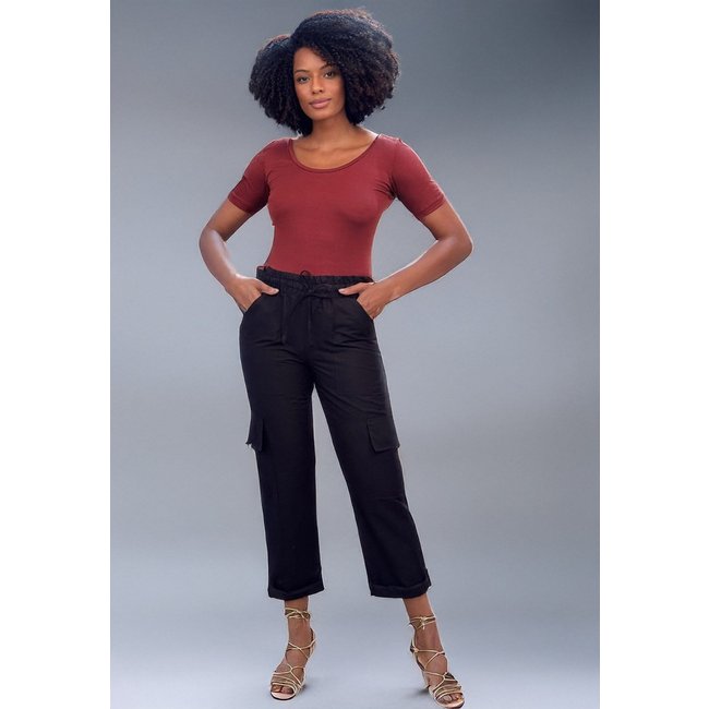 Blusa Gola Canoa Amazonia Vital Malha Manga Curta Bordô