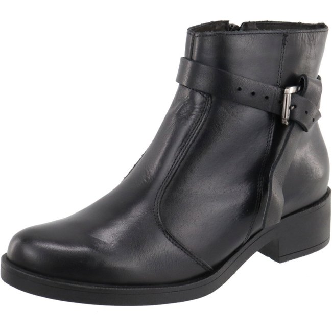 Bota Casual Feminina Em Couro Cano Curto Moda Maria Paula Preta