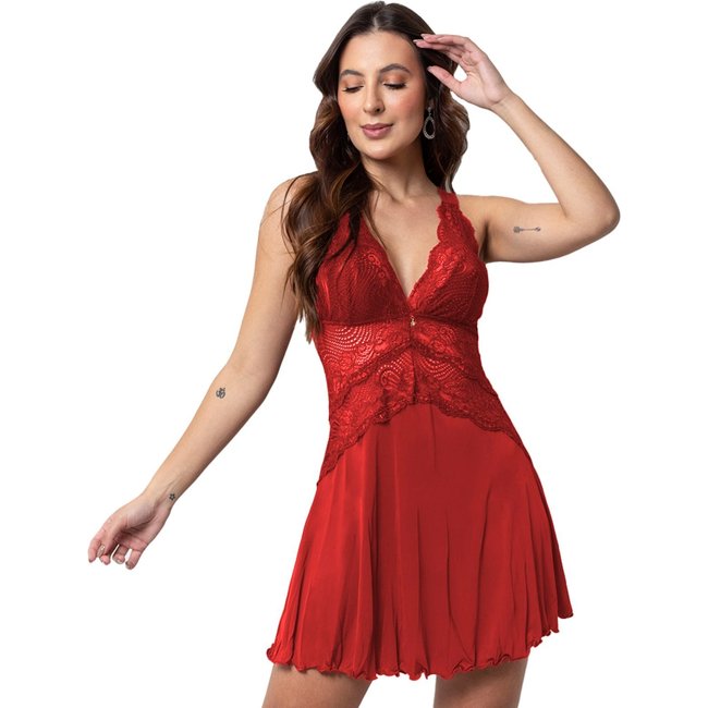 Camisola Microfibra Tetê Variedades Sem Bojo Confortável Sexy Noiva Trançada Vermelho