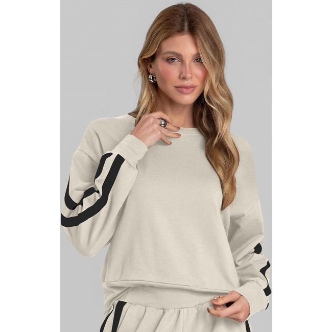 Moletom Feminino Em Molecotton Peluciado Dianna Bege
