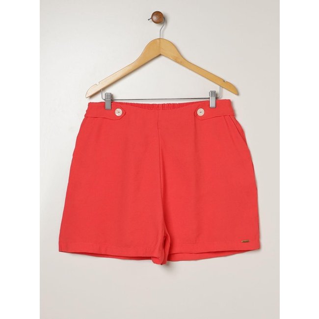 Short Alfaiataria Plus Size Feminino VERMELHO