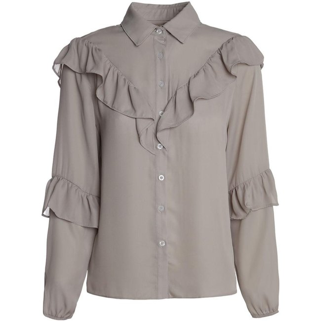 Camisa Crepe Autentique Feminina CINZA CLARO