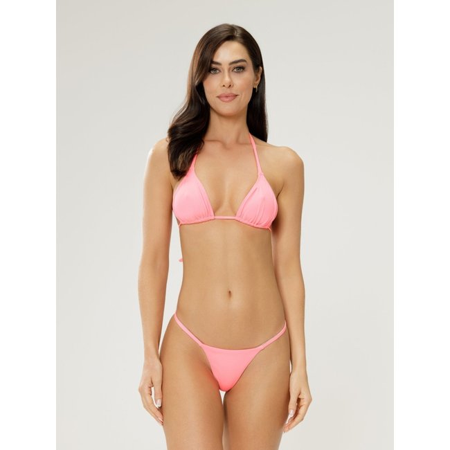 Conjunto Biquíni M'lev Banho de Sol Pitaia Rosa Neon