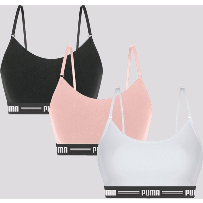 Kit 3 Tops Puma Com Alça Regulável