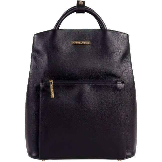 Mochila bolsa slim couro liso antifurto Lavínia - Preto