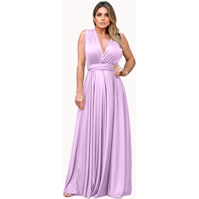 Vestido Longo De Festa Casamento Madrinha Multiformas Juquitiba Brasil Lilas