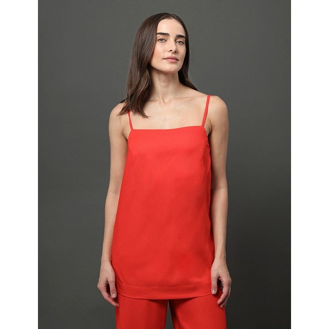 Top Feminino Alongado Calvin Klein Jeans - Vermelho Calvin Klein Jeans