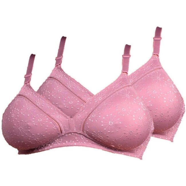 Kit com 2 Sutiãs sem Aro e sem Bojo Duloren 111743 Taça B Roxo