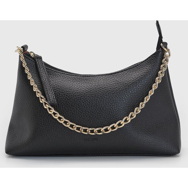 Bolsa Média Feminina Anacapri Corrente Preta