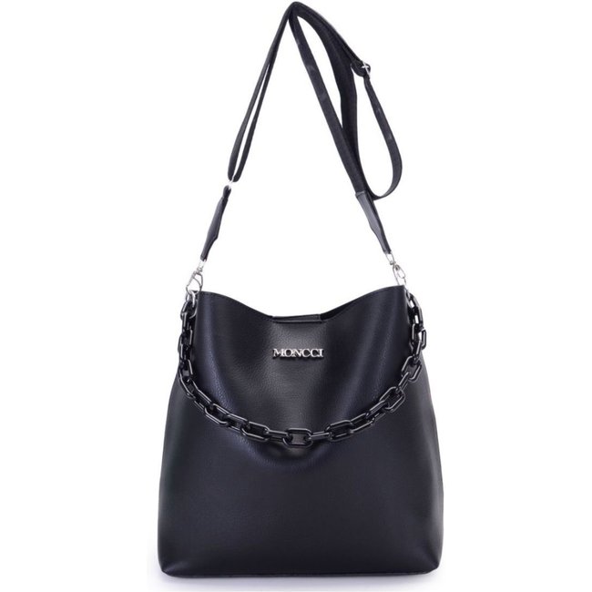 bolsa sacola feminina saco media tiracolo com corrente Moncci