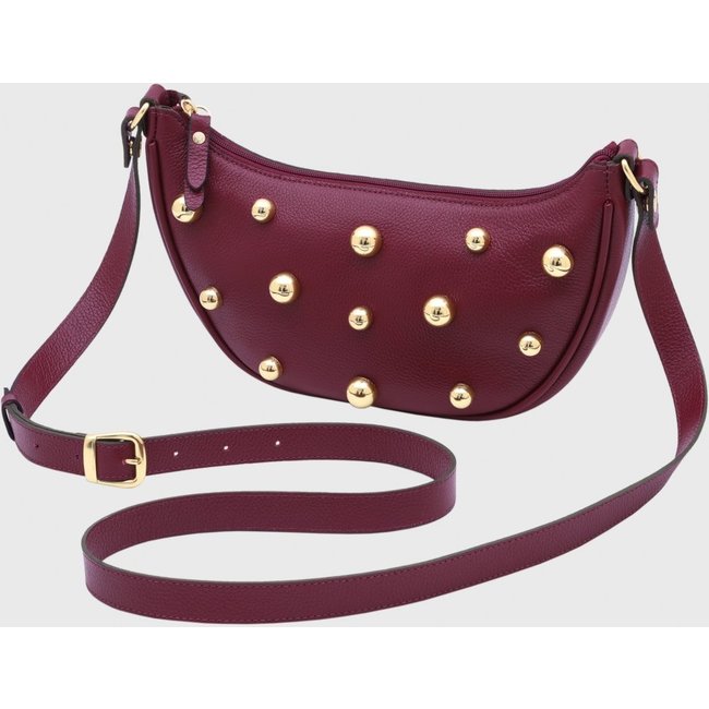 Bolsa Shoulder Couro Mariart Pequi Rubi