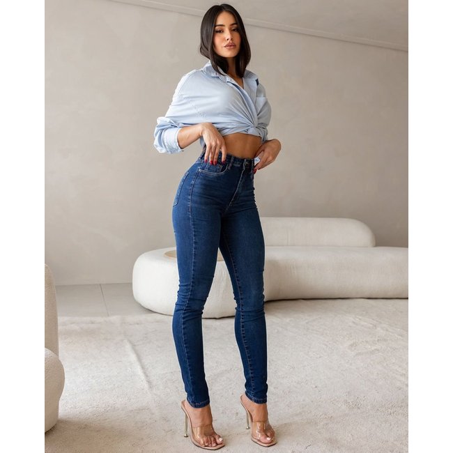 Calça Jeans Skinny Feminina Premium 25211 Escura Consciência