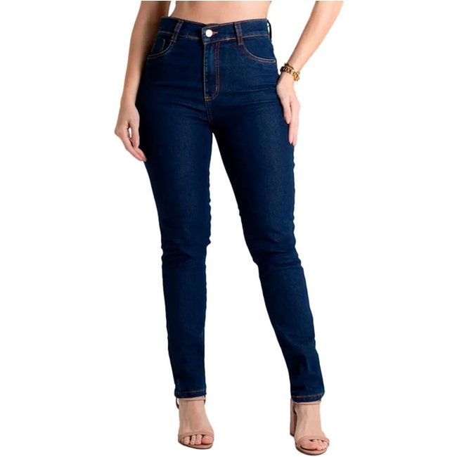 Calça Jeans Feminina Sawary Hot Pants Azul Escuro