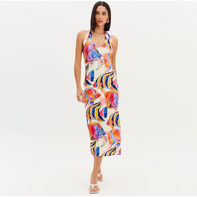 Vestido Super Mid Easy Lança Perfume Ve26 Off White Feminina