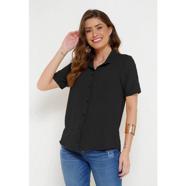 Camisa Intens Manga Curta Classico Preto