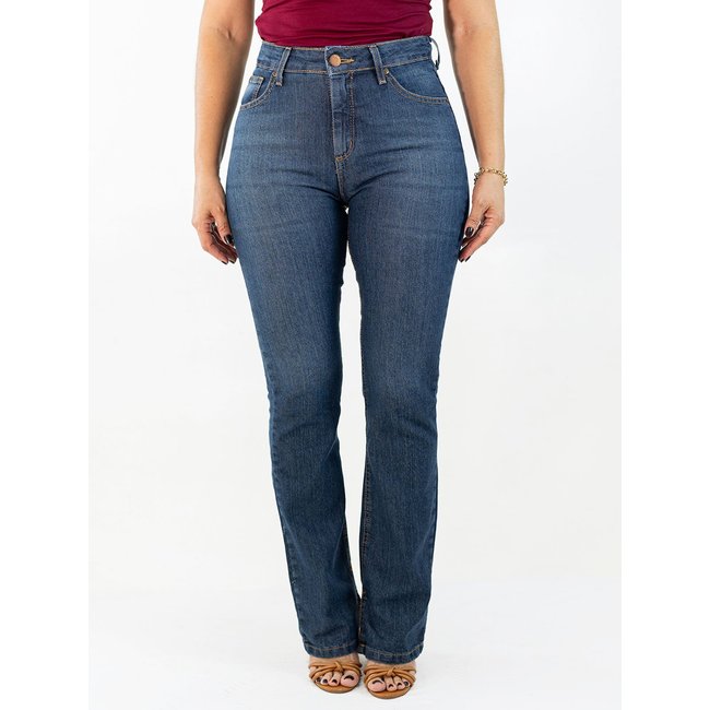Calça Jeans Feminina Boot Cut Alta Fenda Barra Anticorpus
