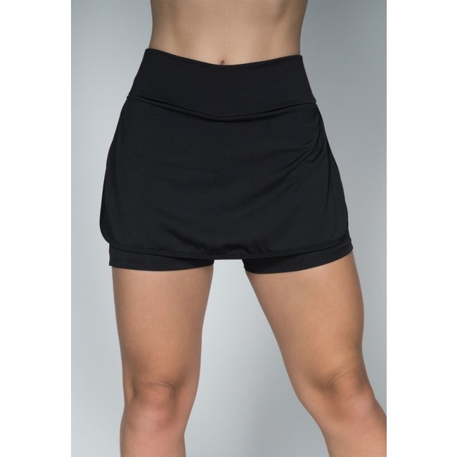 Short Saia Serra e Mar Modas Fitness Preto