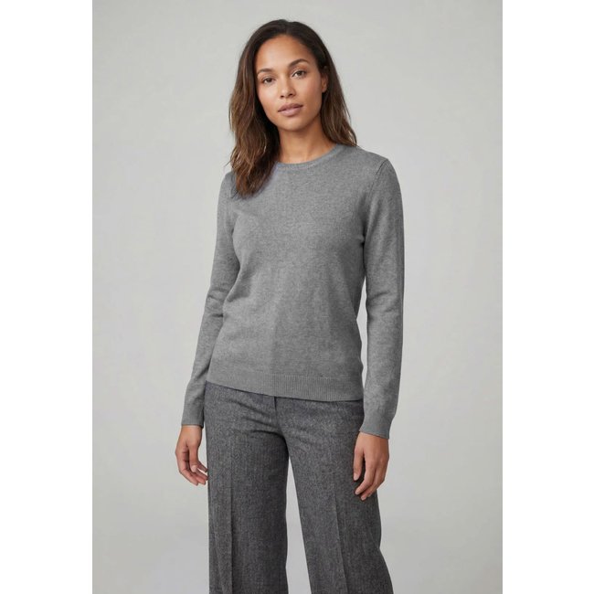 Suéter Tricot Feminino Facinelli Gola Careca Azul