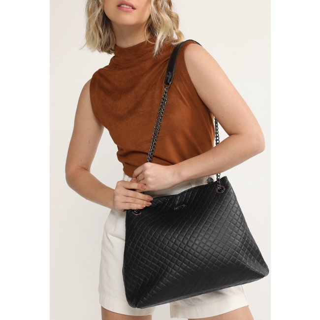 Bolsa Retta Saco matelassê corrente Preta