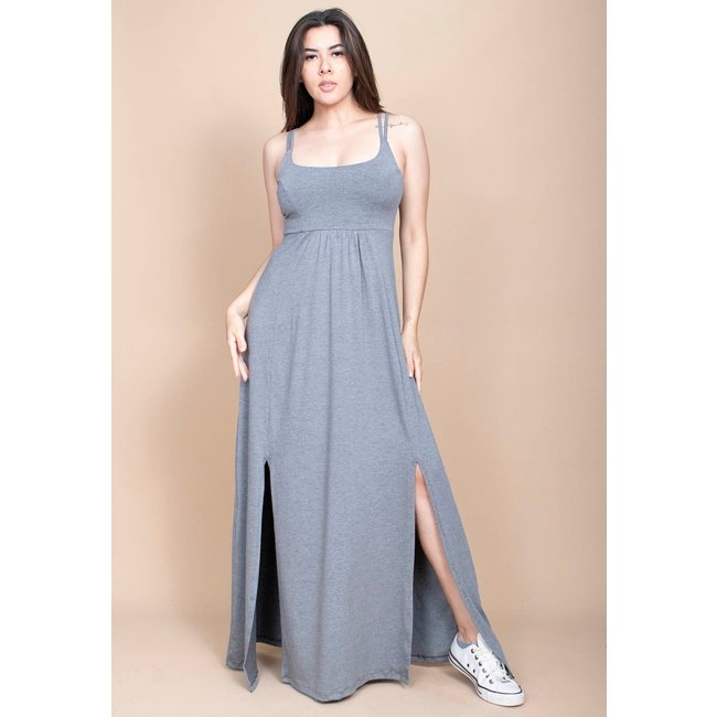 Vestido Cabanafree Longo Malha Mescla