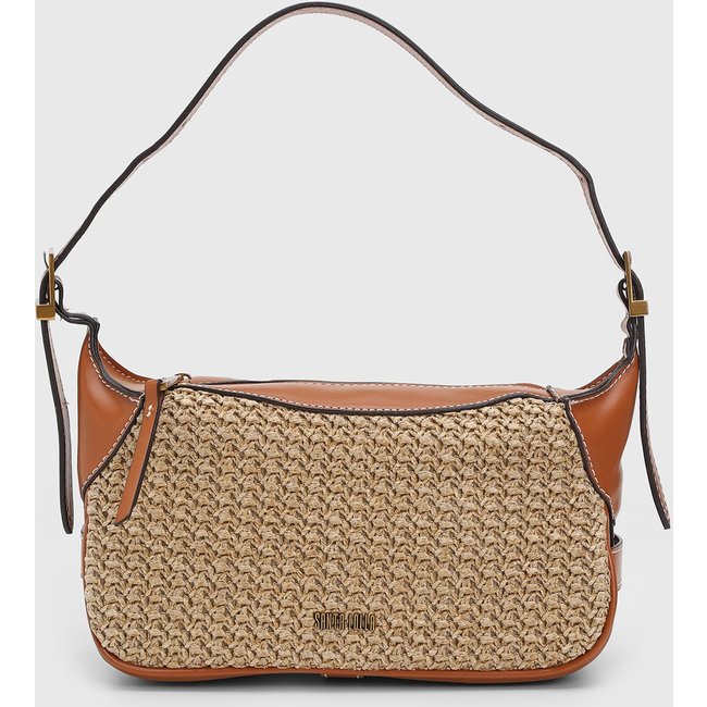 Bolsa Feminina Santa Lolla Textura Tramado Caramelo