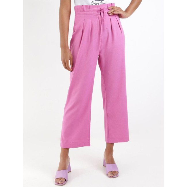Calça Clochard de Linho Autentique Feminina Rosa