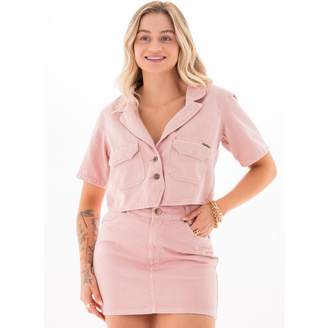 Camisa Collor Feminina Arauto Cropped